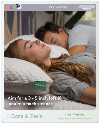 Aim for a medium, 3-5 inch loft if you're a back sleeper.